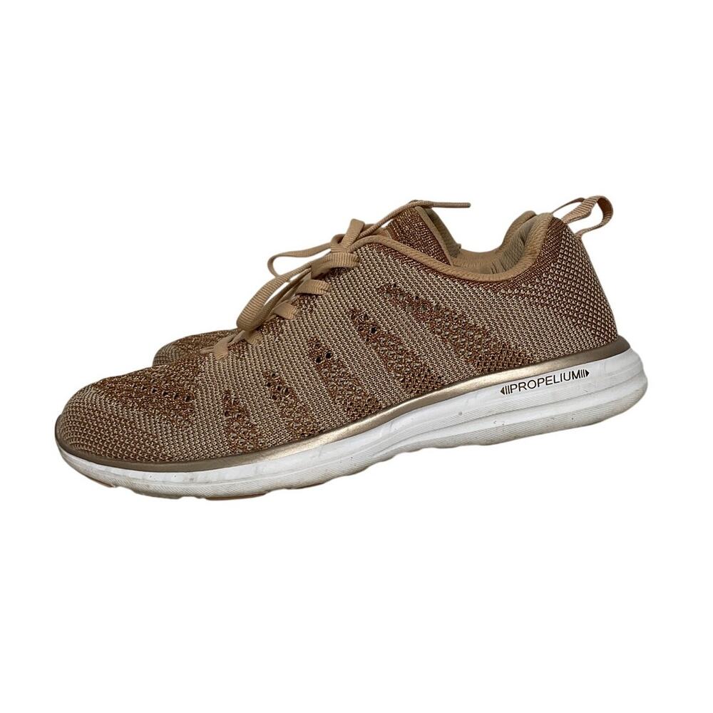 Bandier Knit Tan Techloom Pro Sneakers Size 8.5 - Picture 2 of 4